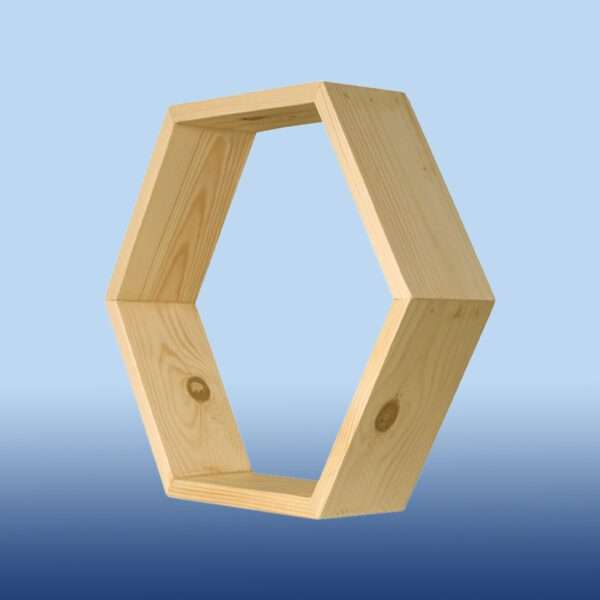 Hexagonal Wooden Shelf: Aesthetic Appeal and Efficiency in Space Organization