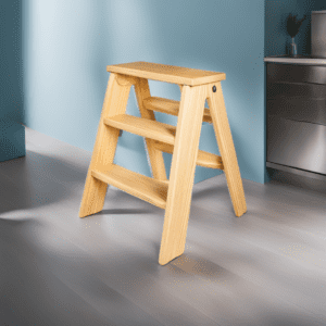 Marchepied en bois à 3 niveaux – pour cuisine et maison